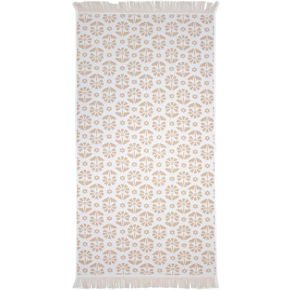 Flora Beach Towel - Pebble