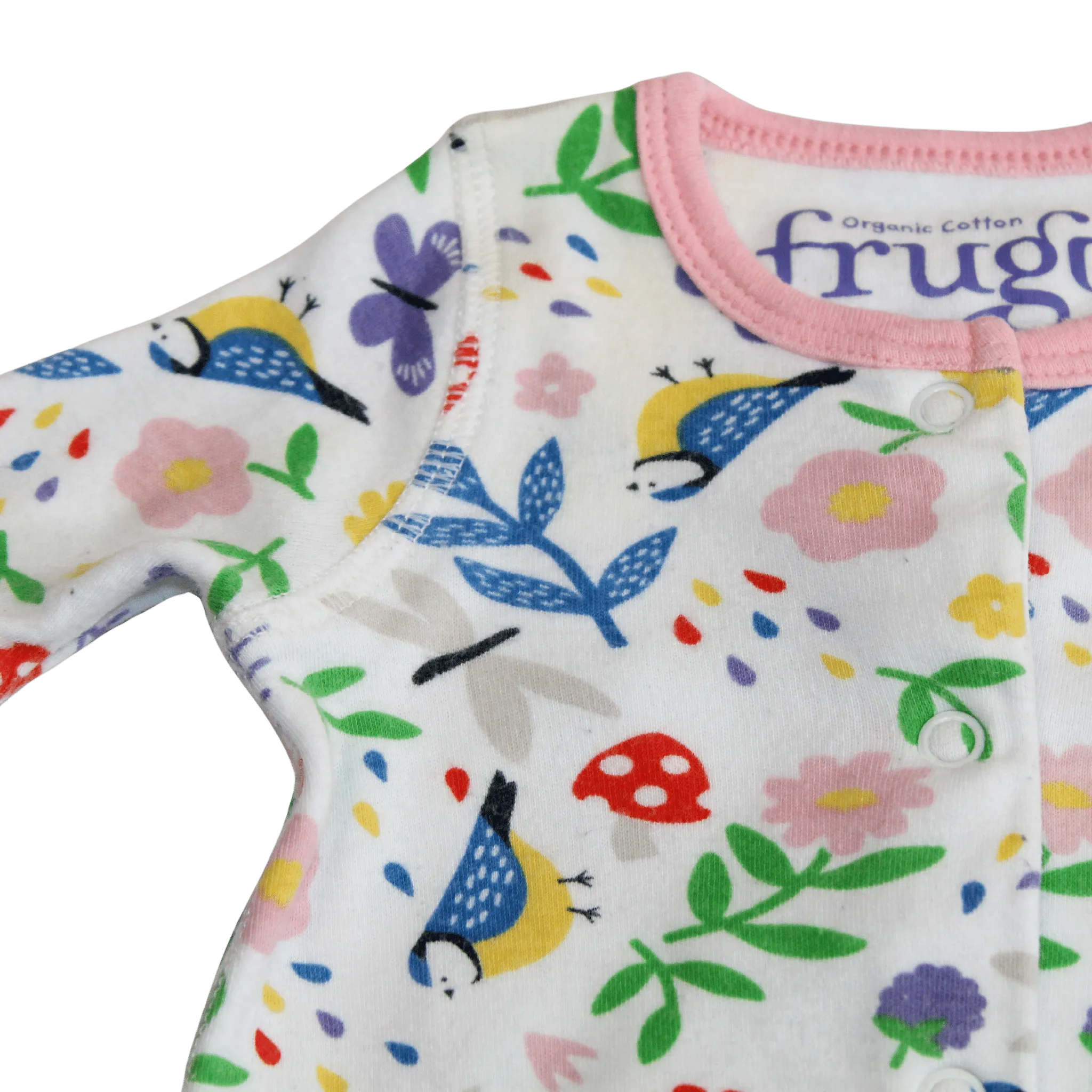 Floral Bird Print Sleepsuit