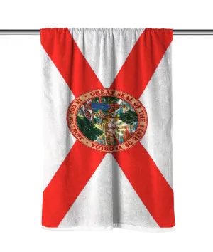 Florida Flag Velour Beach Towel