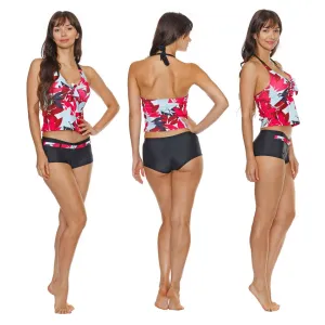 Flower Halter Tankini