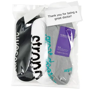 For a Great Doctor, 3 pairs of socks in gift bag