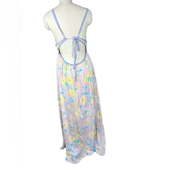 Free People Wisteria Maxi Dress in Light Combo size large