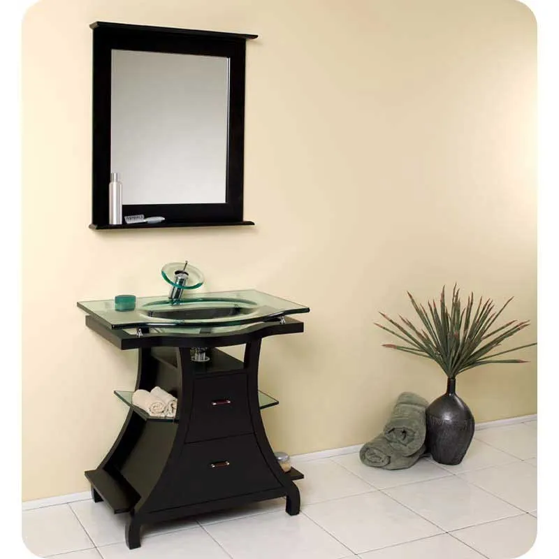 Fresca FVN3332ES Cortese Espresso Modern Bathroom Vanity with Mirror