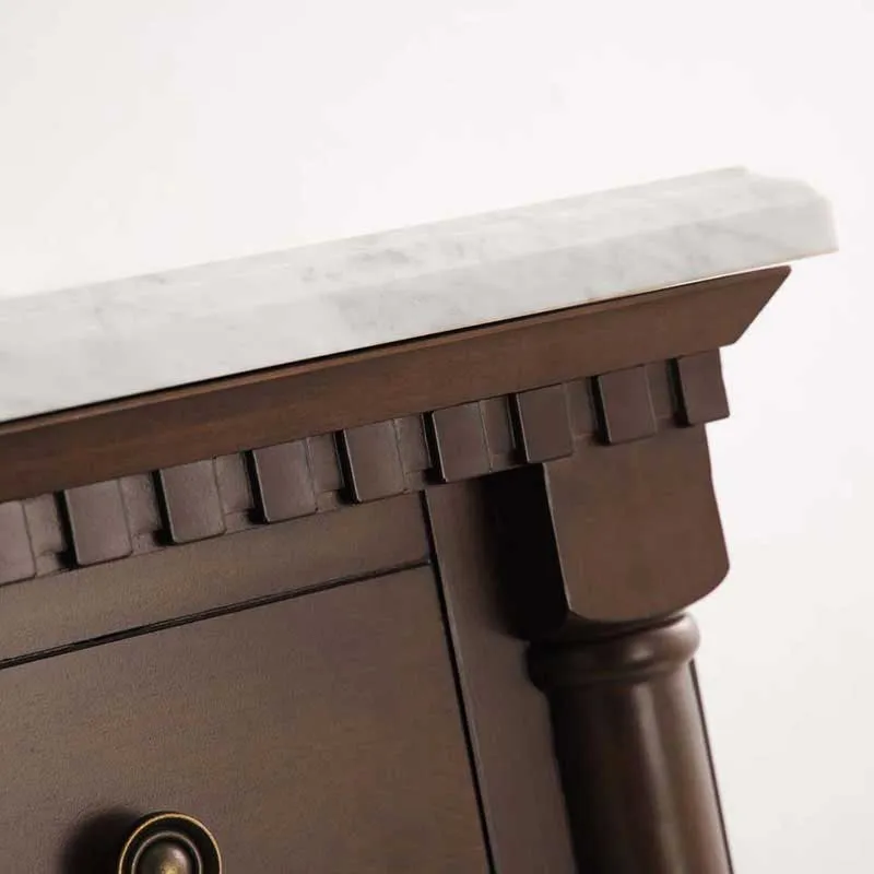 Fresca Kingston 36" Antique Coffee Traditional Bathroom Vanity with Mirror