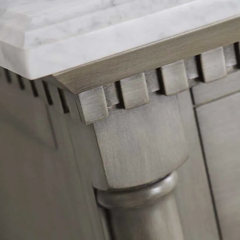 Fresca Kingston 36" Antique Silver Traditional Bathroom Vanity with Mirror