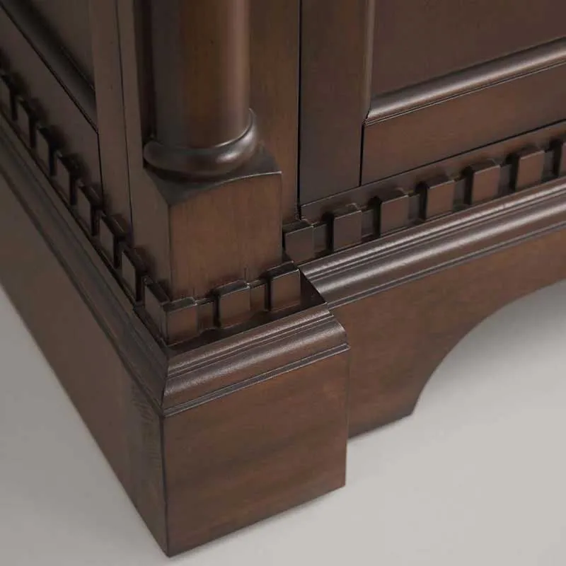 Fresca Kingston 48" Antique Coffee Traditional Bathroom Vanity with Mirror