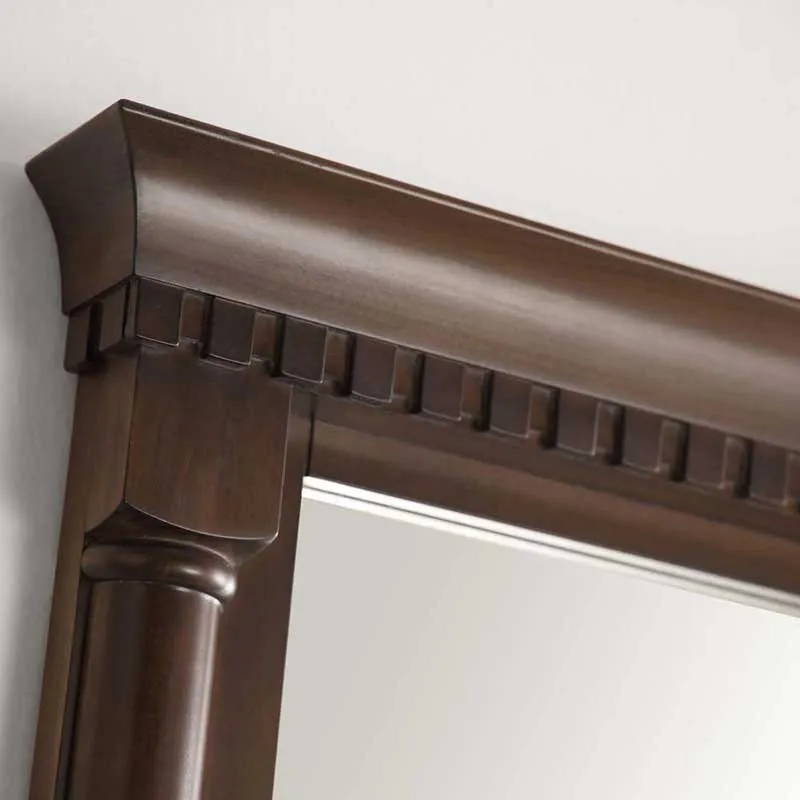Fresca Kingston 48" Antique Coffee Traditional Bathroom Vanity with Mirror