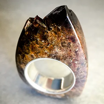 Garnet Crystal Point - Power & Protection Ring Size 6.5