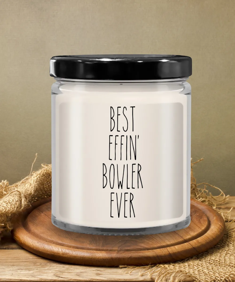 Gift For Bowler Best Effin' Bowler Ever Candle 9oz Vanilla Scented Soy Wax Blend Candles Funny Coworker Gifts