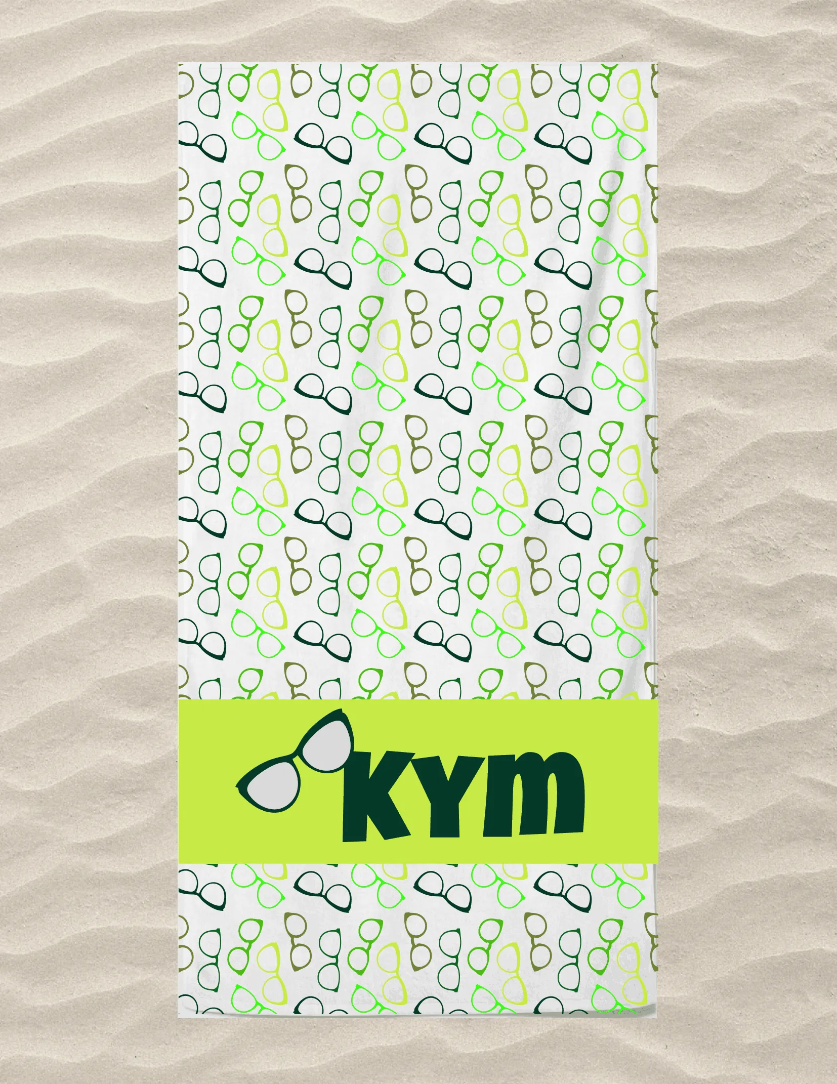 Glasses Beach Towel Multiple Colors