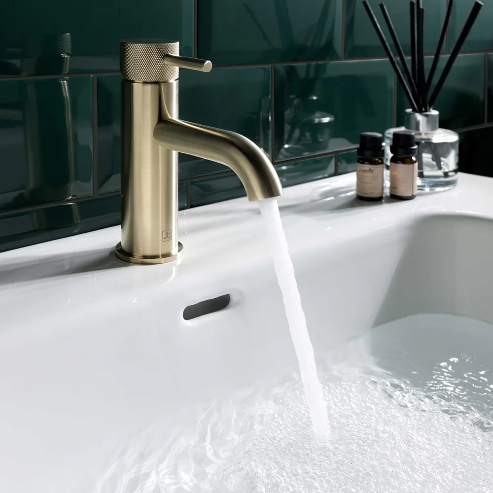 Gold Basin Tap with Designer Handle