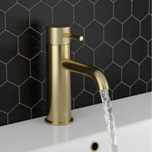 Gold Basin Tap with Designer Handle