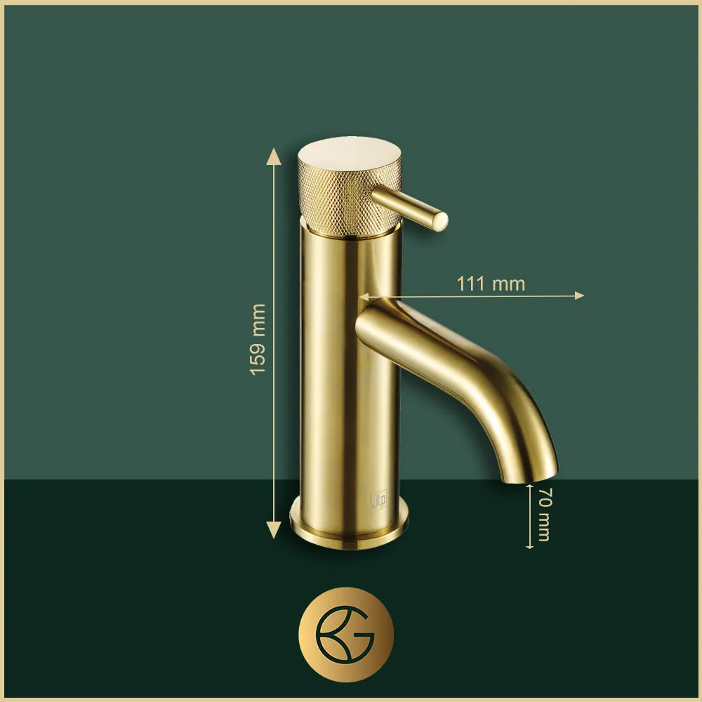 Gold Basin Tap with Designer Handle