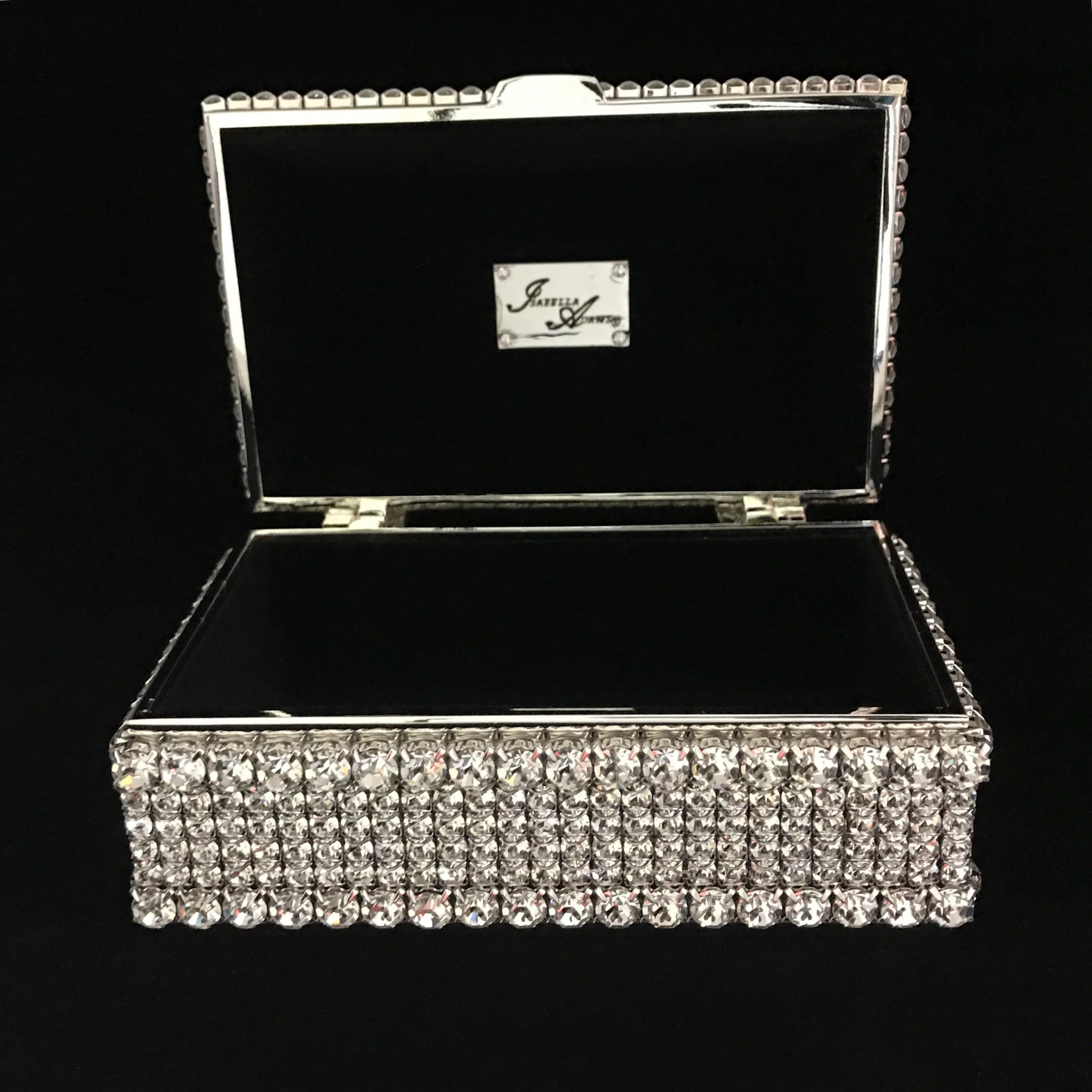 Gold Crown Keepsake Box Featuring Clear Premium Crystal