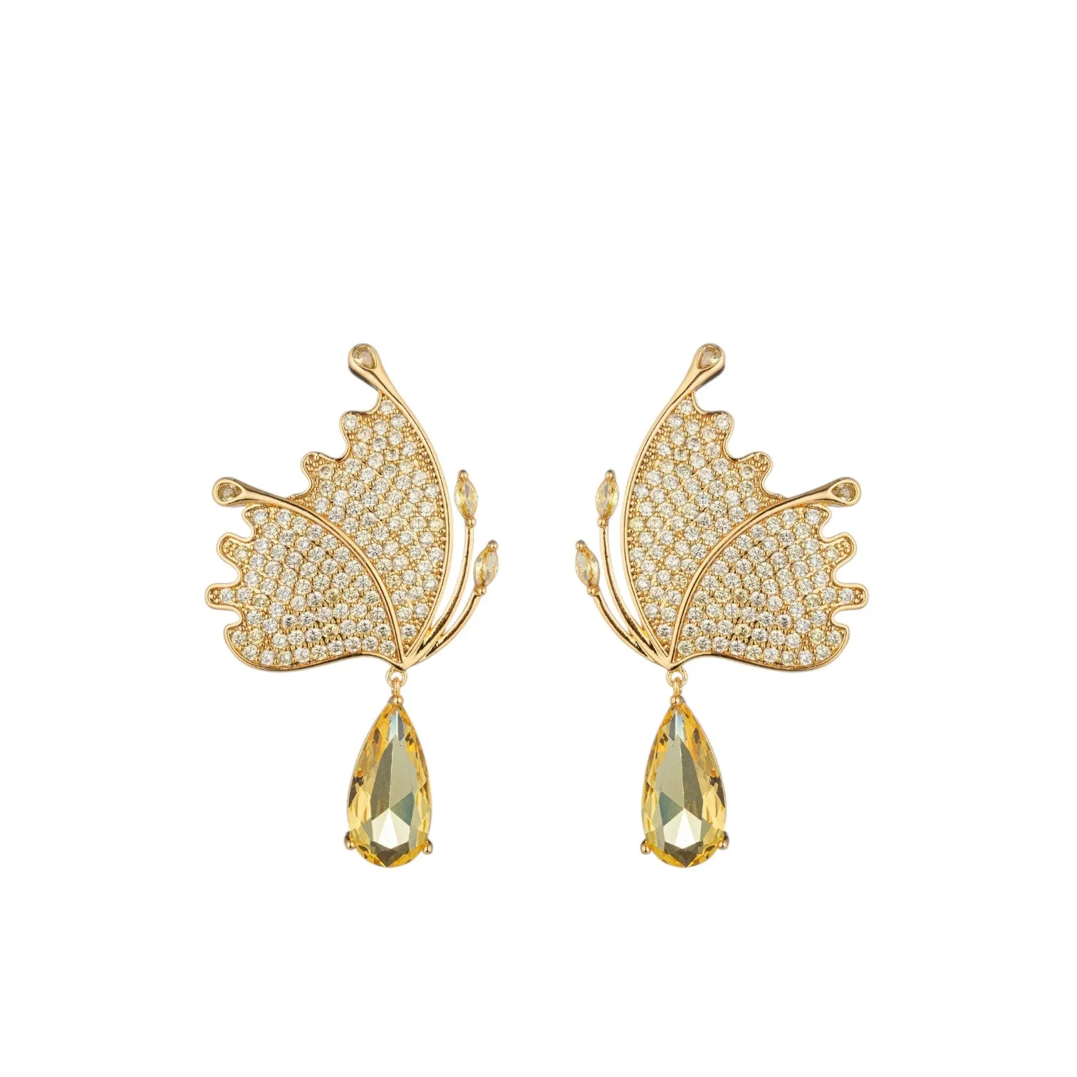 Golden Butterfly Earrings