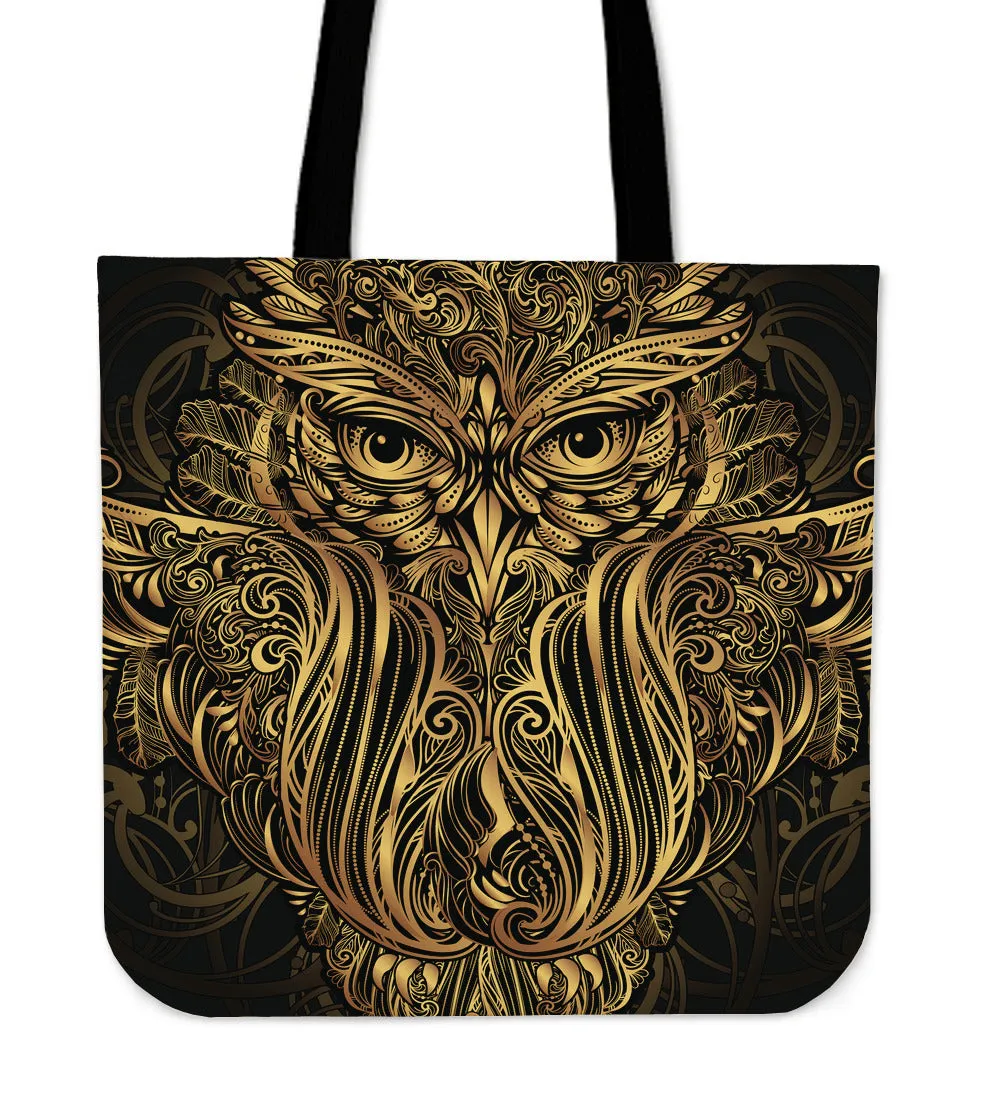 Golden Owl Tote Bag