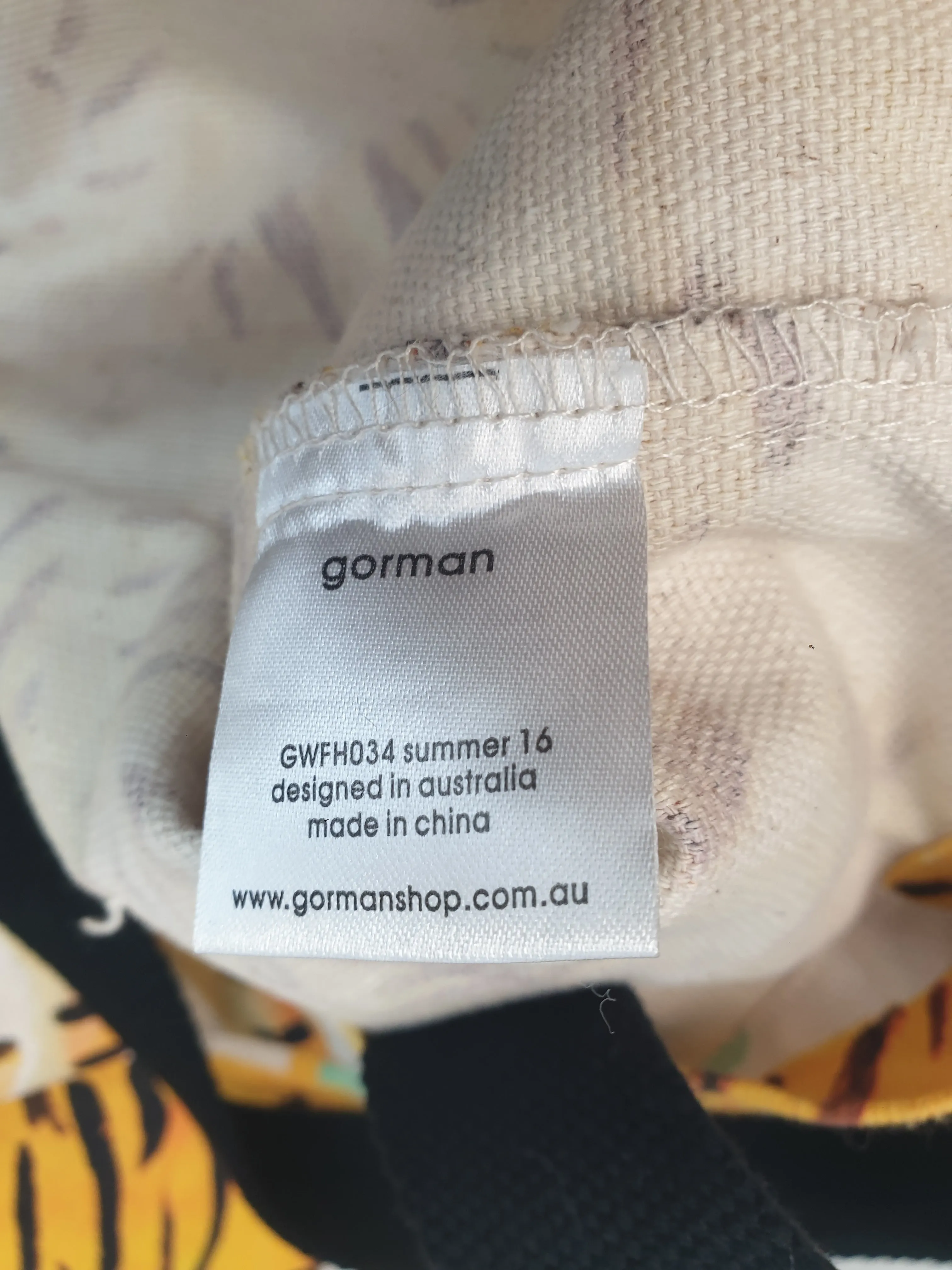 Gorman tiger print tote bag