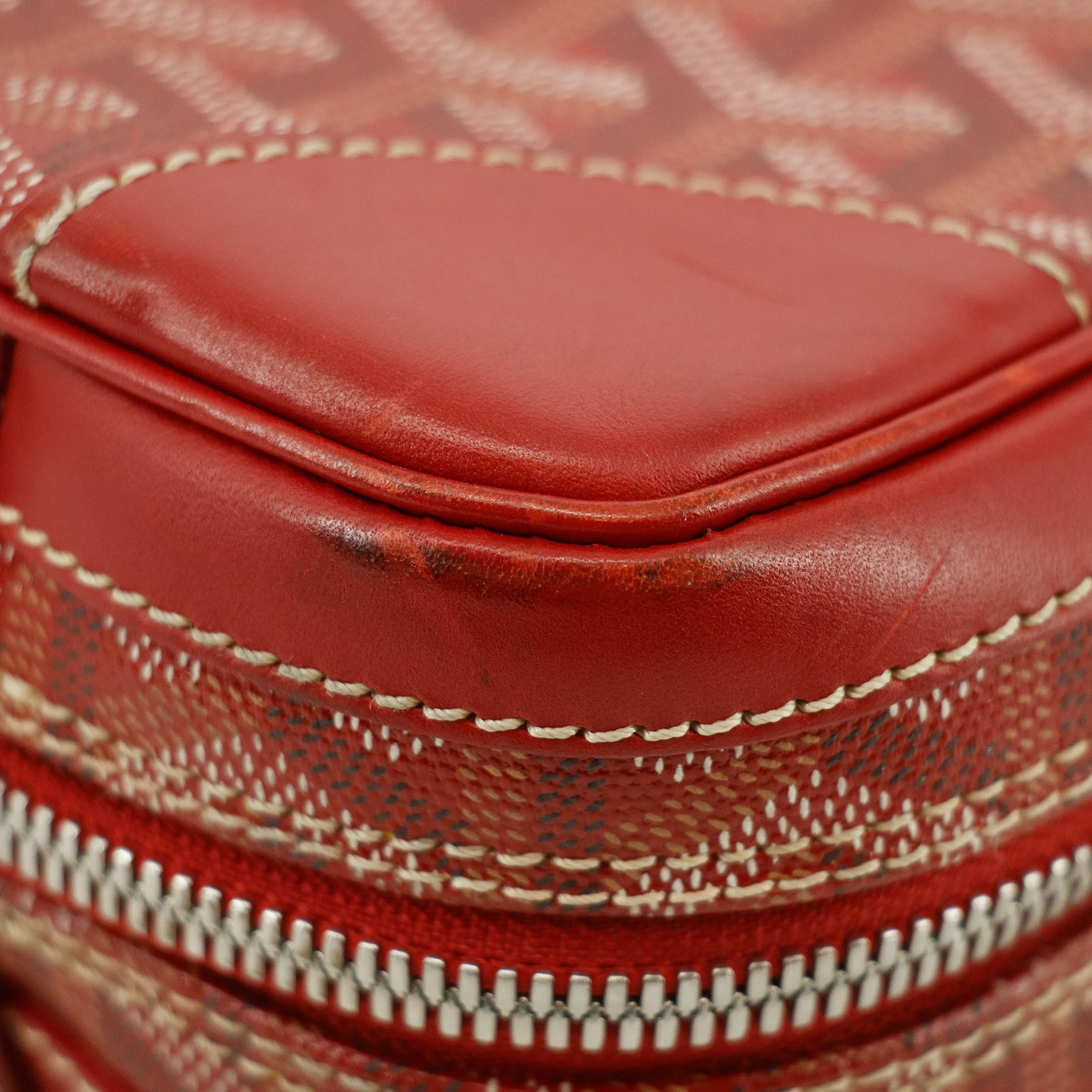 Goyard Red Ambassade MM Goyardine Tote Bag #2978