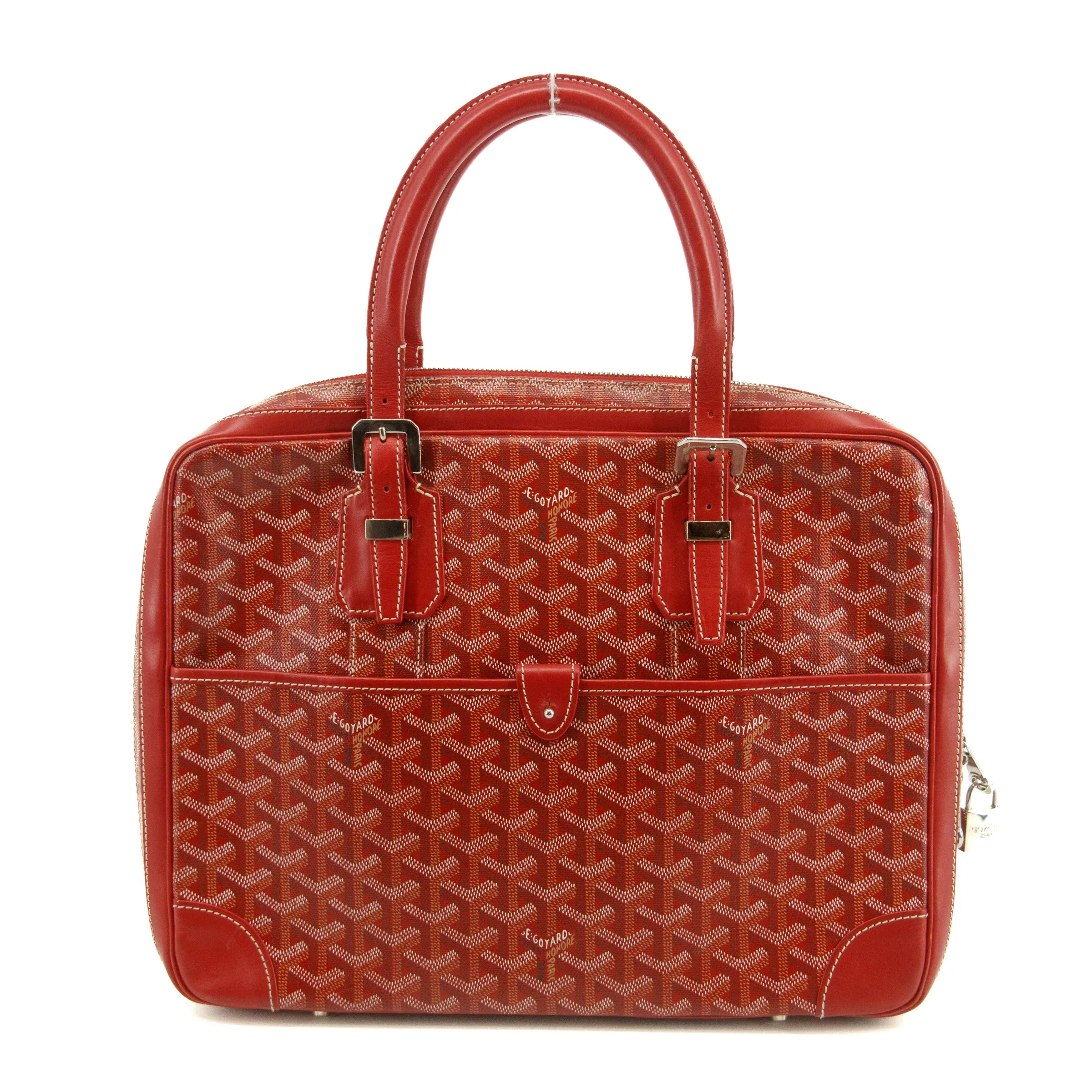 Goyard Red Ambassade MM Goyardine Tote Bag #2978