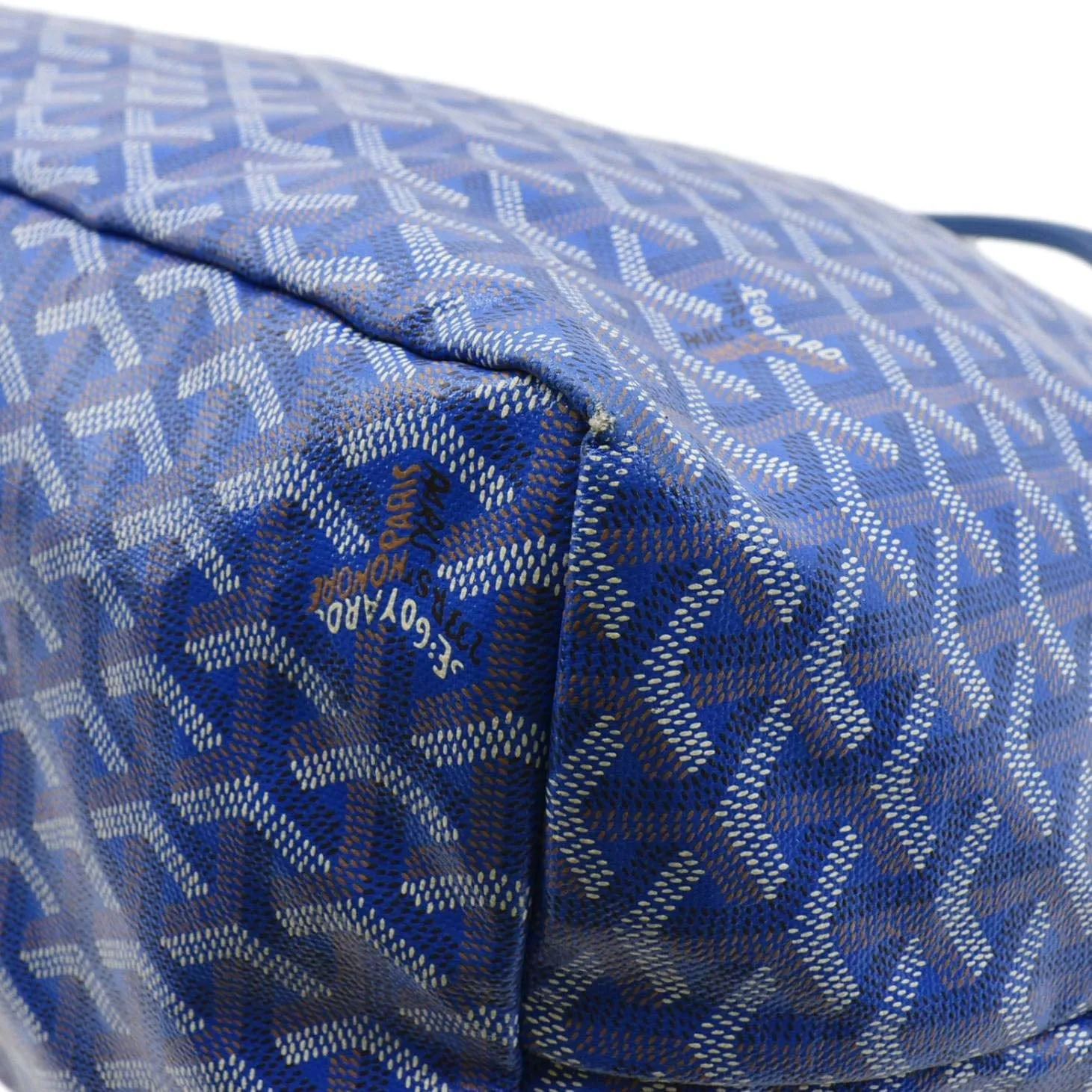 GOYARD Saint Louis GM Canvas Tote Bag Blue