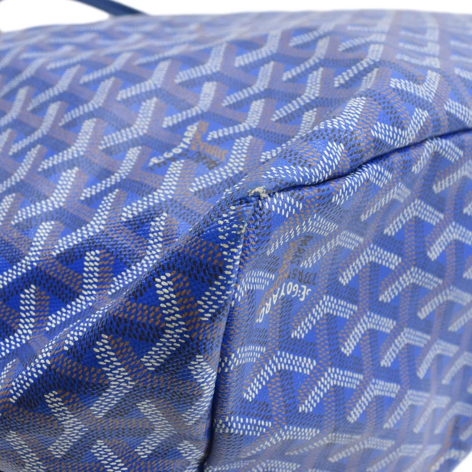 GOYARD Saint Louis GM Canvas Tote Bag Blue