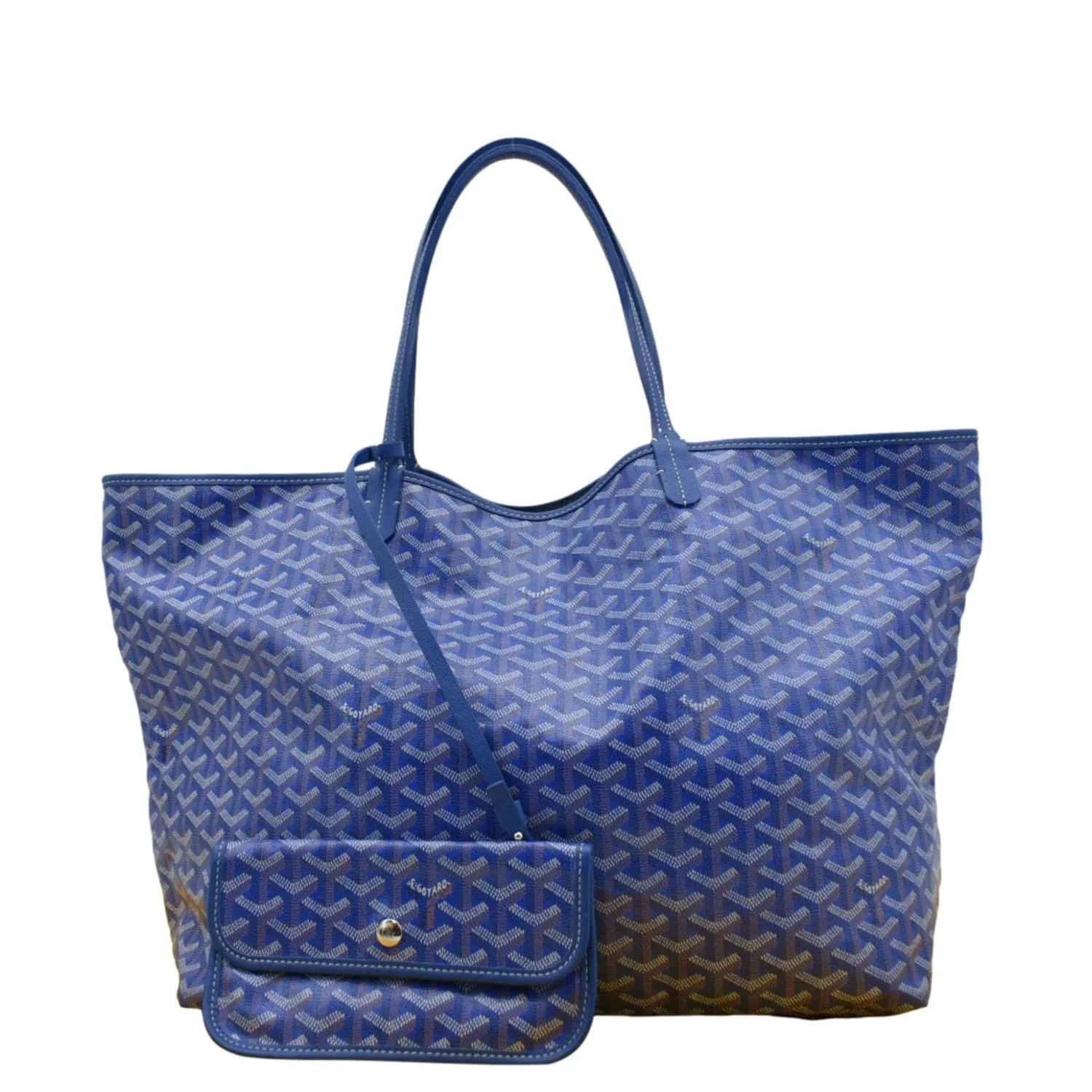 GOYARD Saint Louis GM Canvas Tote Bag Blue