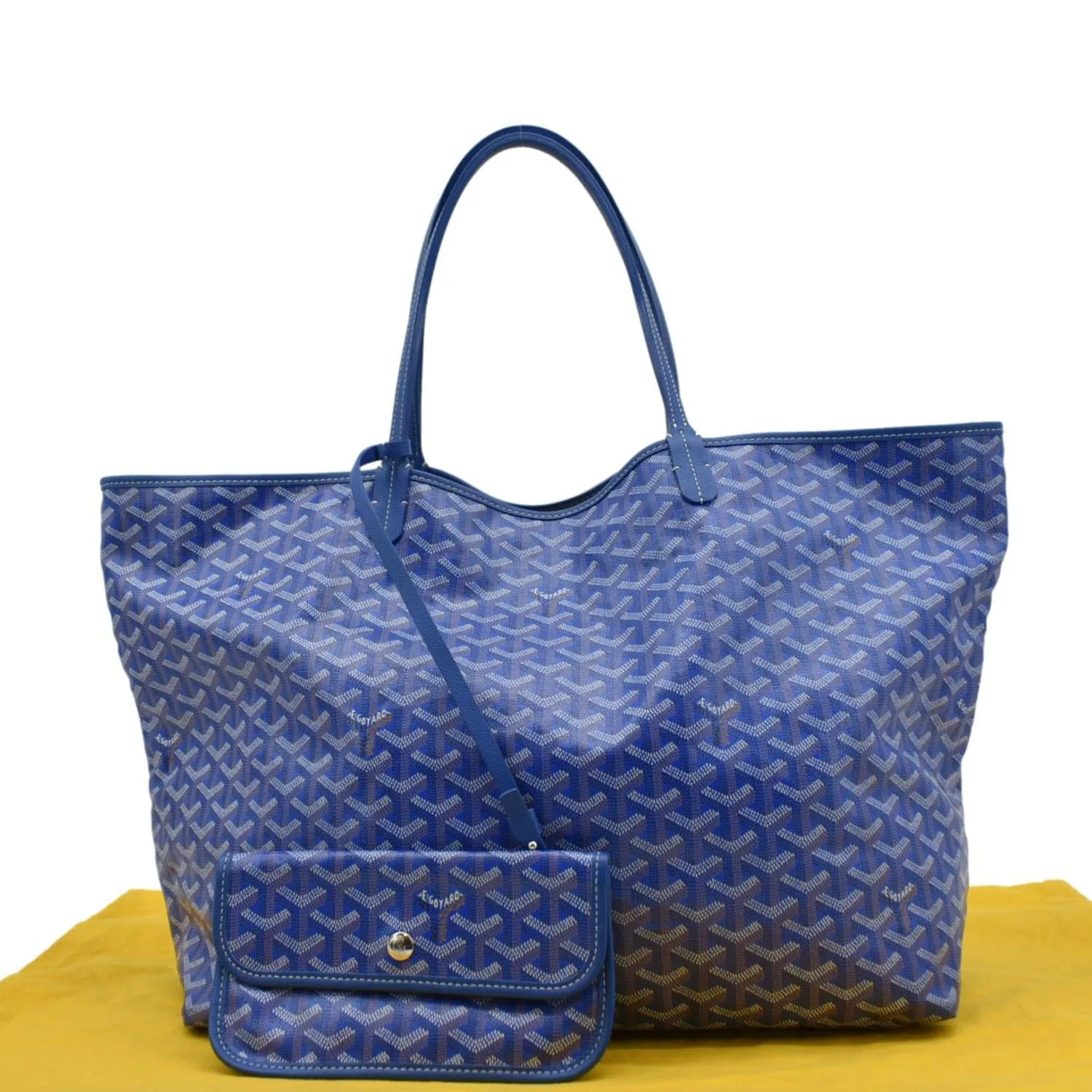 GOYARD Saint Louis GM Canvas Tote Bag Blue