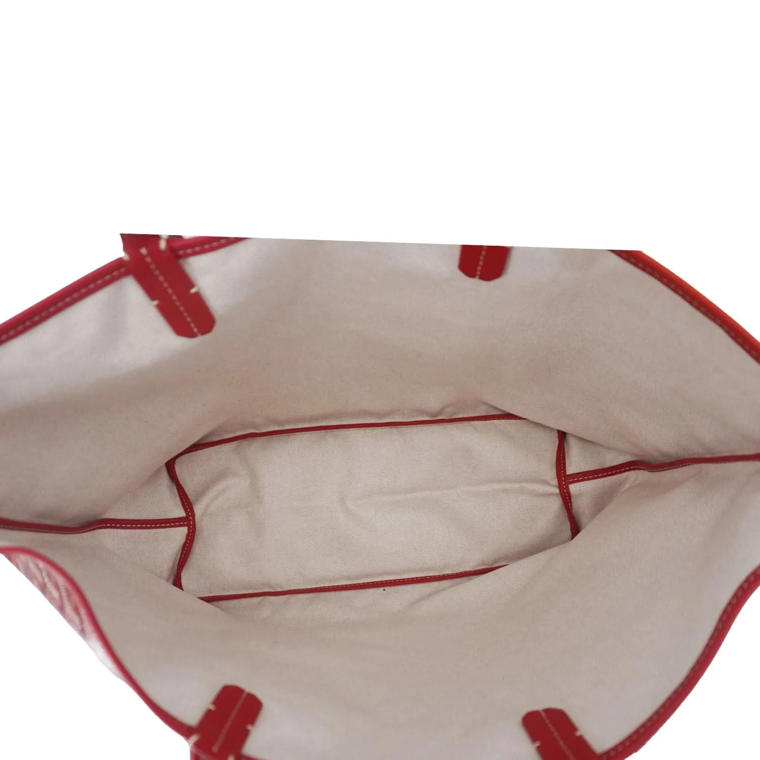GOYARD Saint Louis PM Chevron Print Canvas Tote Bag Red