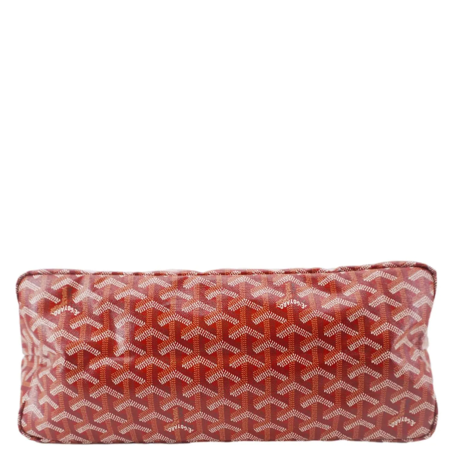 GOYARD Saint Louis PM Chevron Print Canvas Tote Bag Red