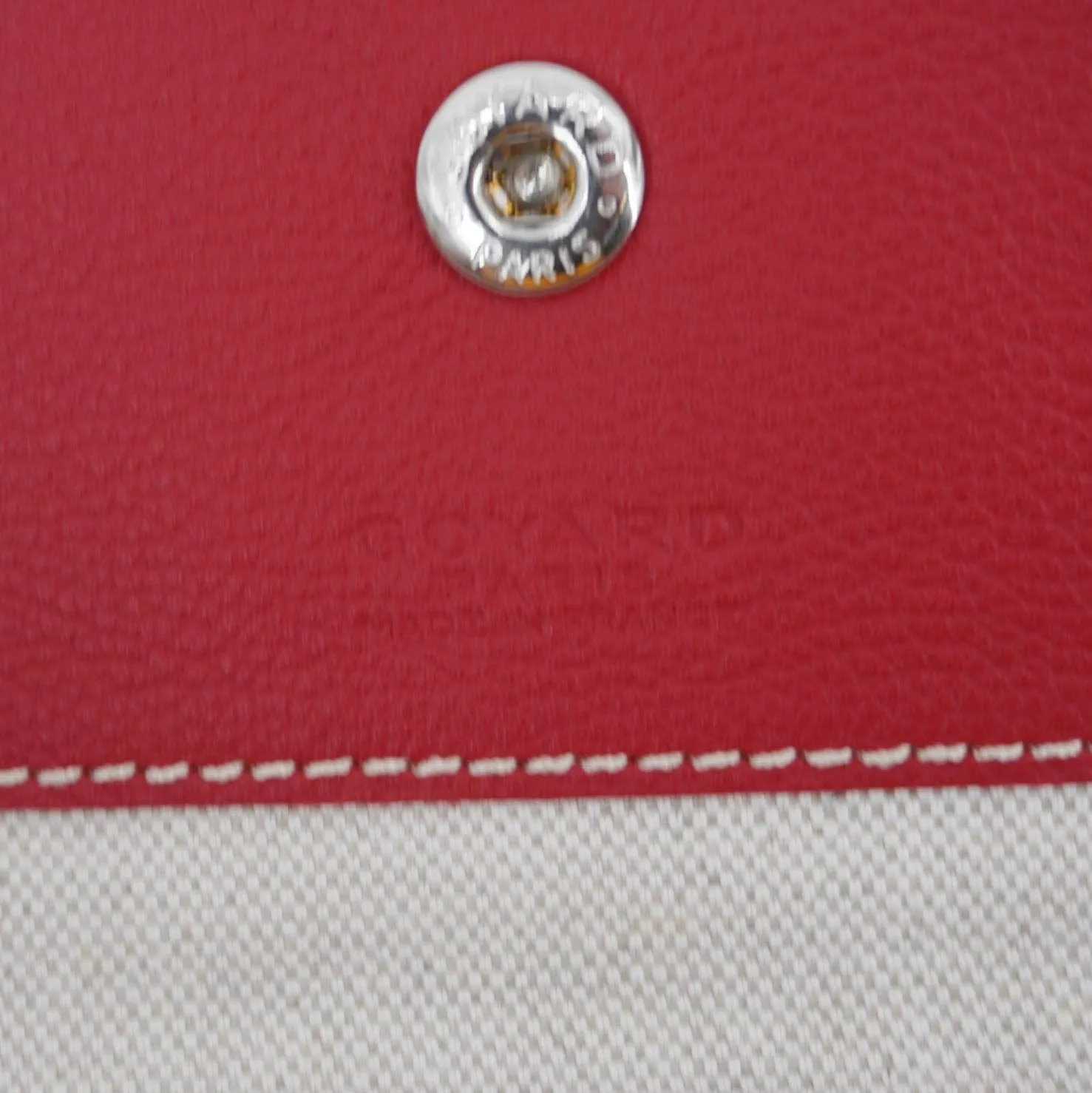 GOYARD Saint Louis PM Chevron Print Canvas Tote Bag Red