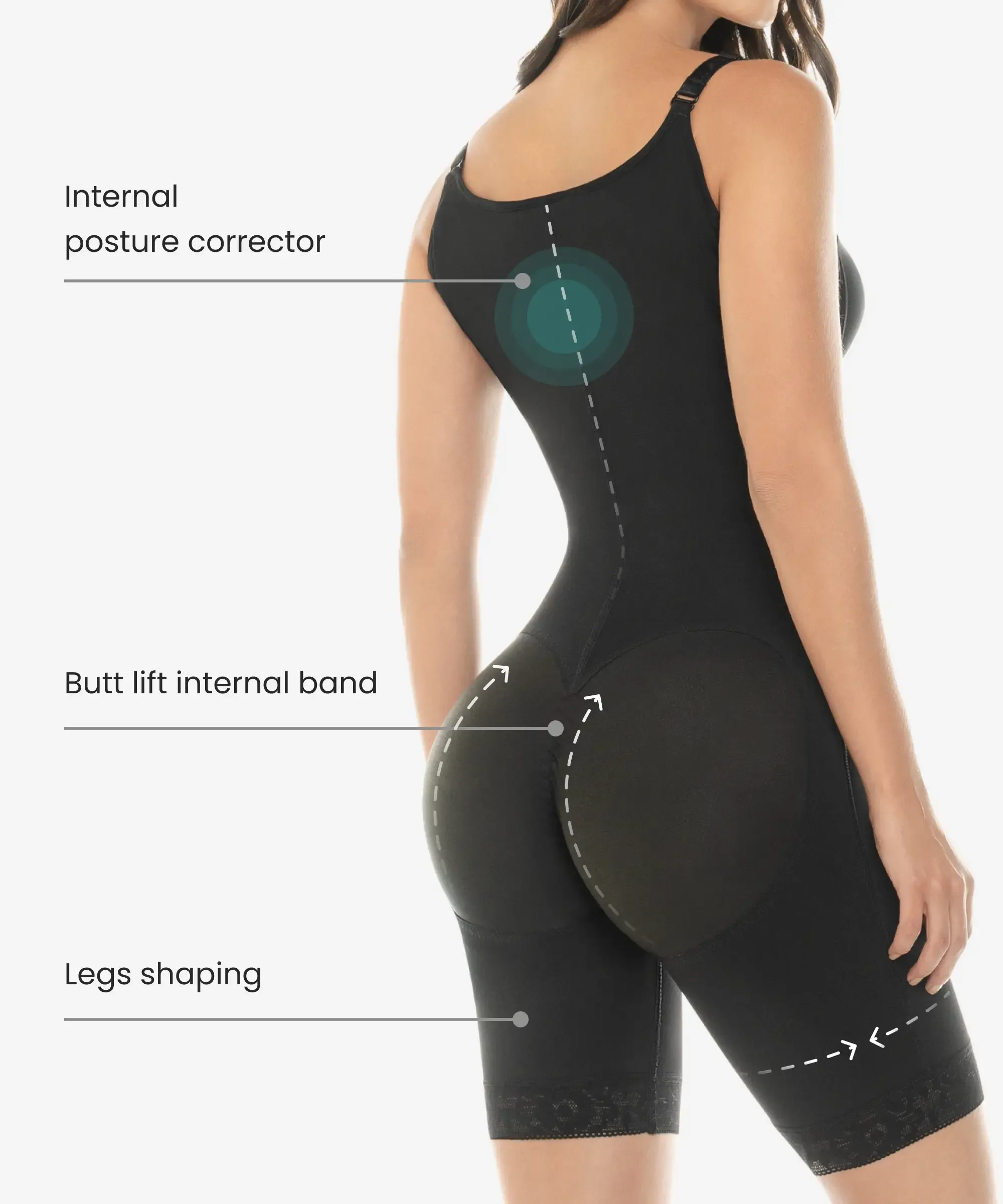 Gradual compression curvy body shaper - 459 style