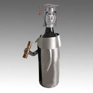 Graduate Female Wine Bottle Holder