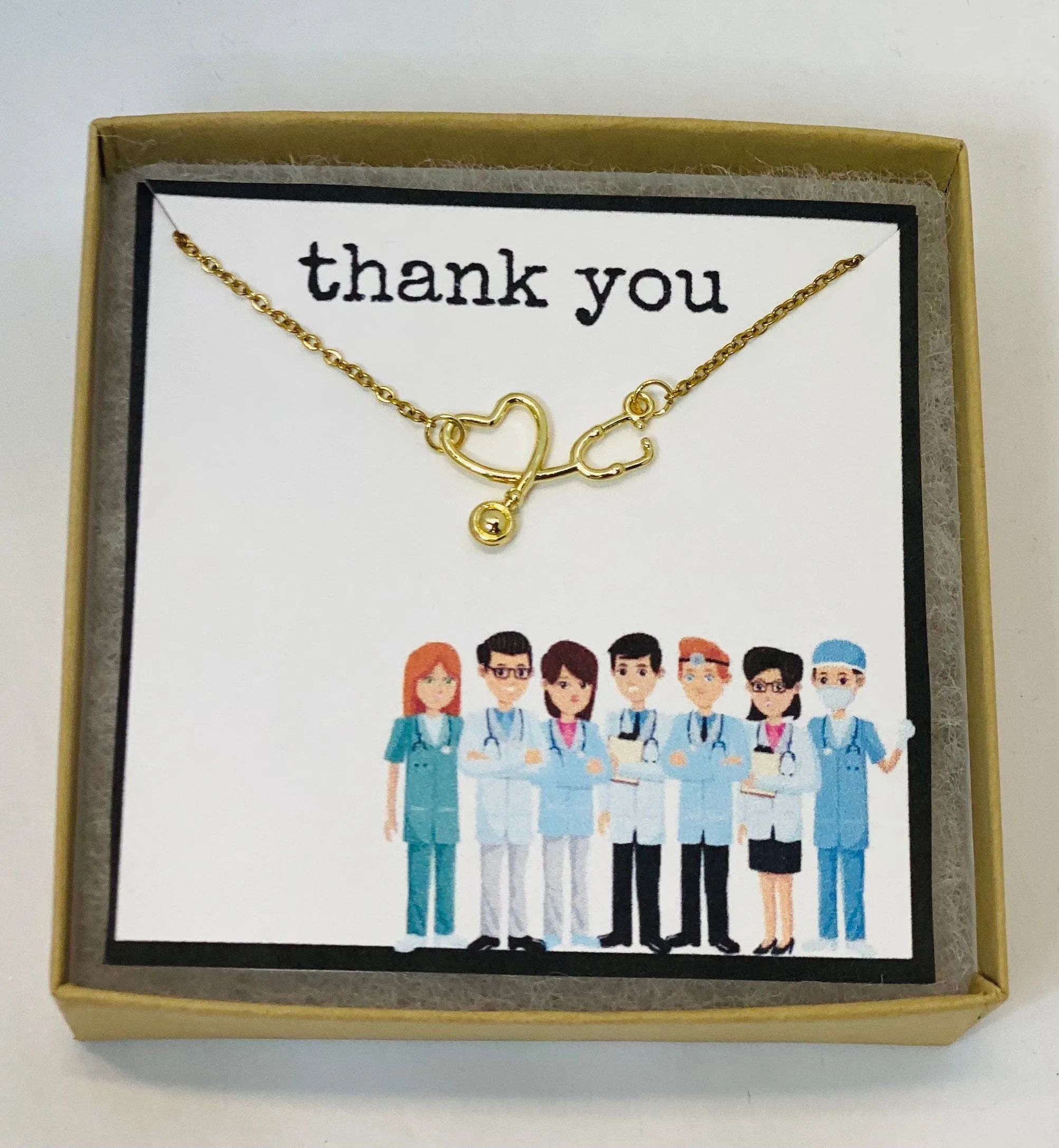 Grateful for you, Send a gift, Thank a nurse, Thank you gift for a doctor, Nurse necklace, Doctor necklace, Nurse appreciation gift, RN, LPN