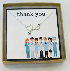 Grateful for you, Send a gift, Thank a nurse, Thank you gift for a doctor, Nurse necklace, Doctor necklace, Nurse appreciation gift, RN, LPN