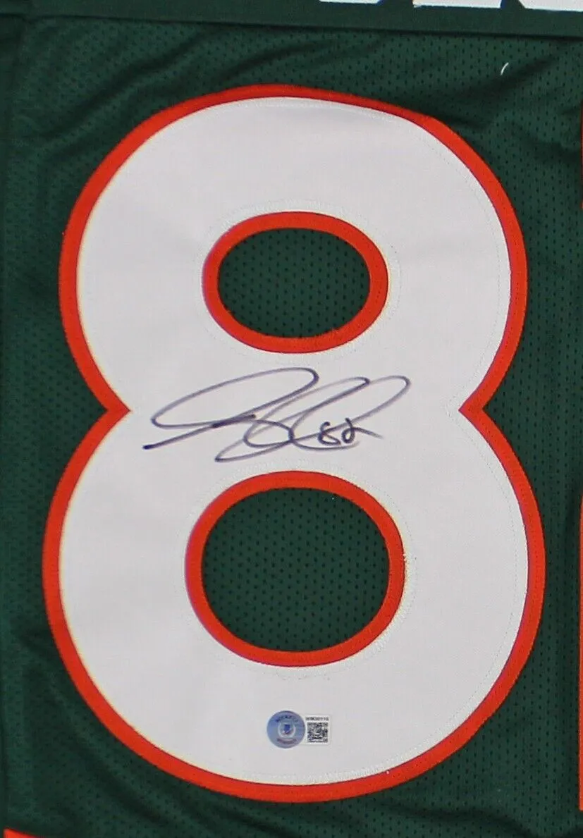 Greg Olsen Signed University of Miami Custom Green Jersey