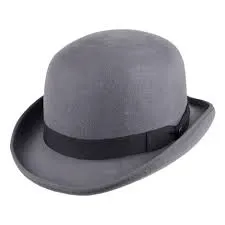 Grey Bowler Hat
