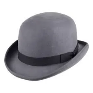 Grey Bowler Hat