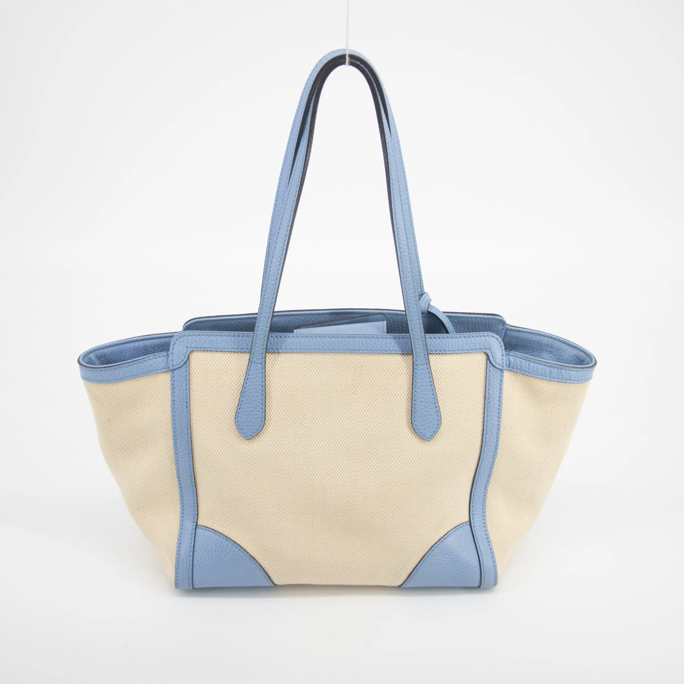 Gucci Beige x Brown Canvas Swing Tote - #1837