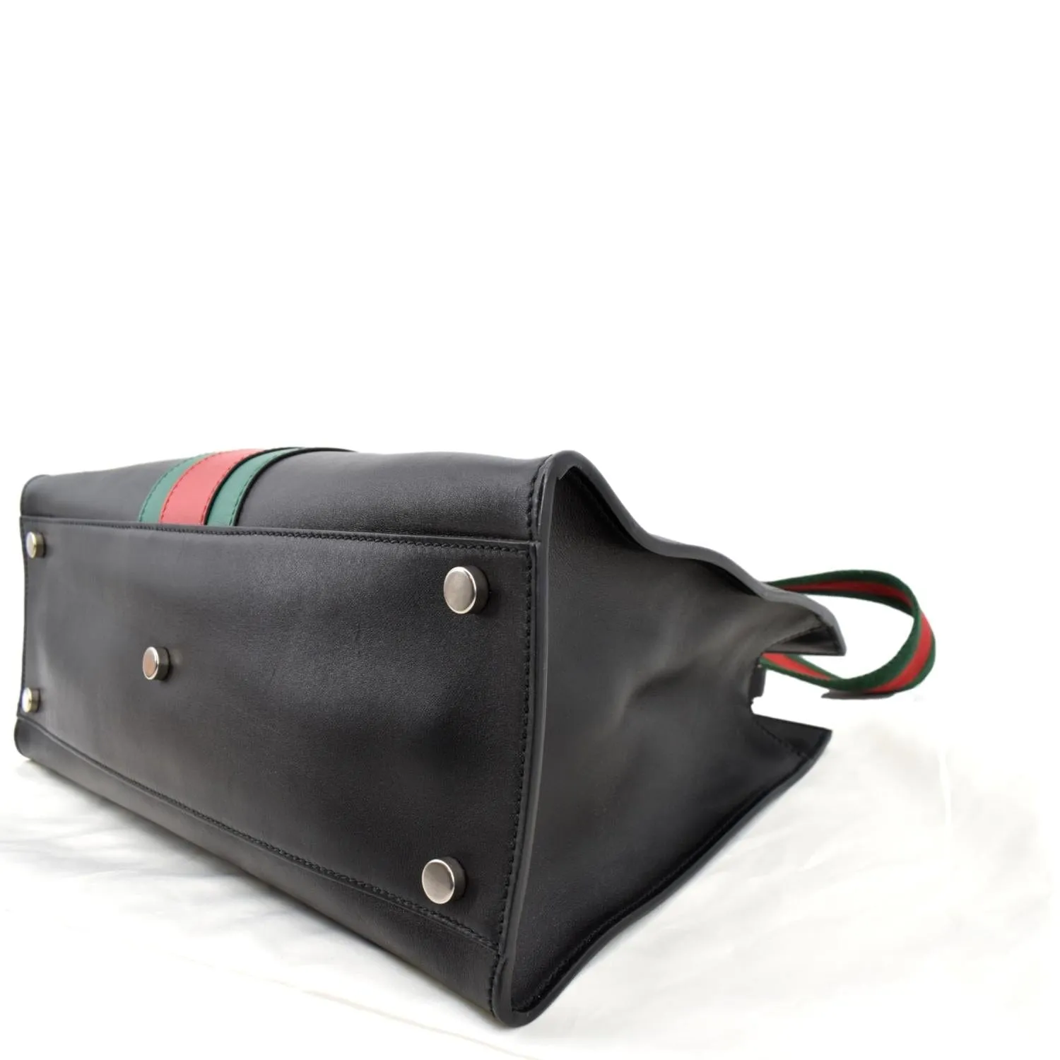 GUCCI Dionysus Leather Tote Bag Black 444167