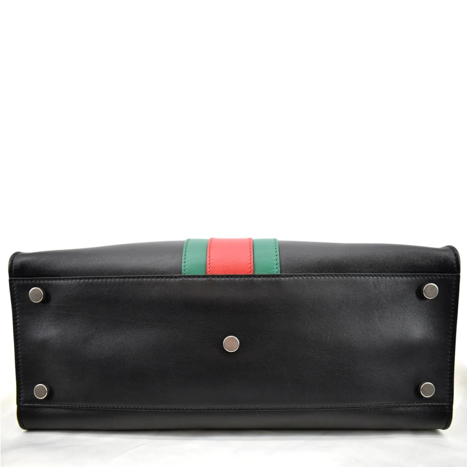 GUCCI Dionysus Leather Tote Bag Black 444167