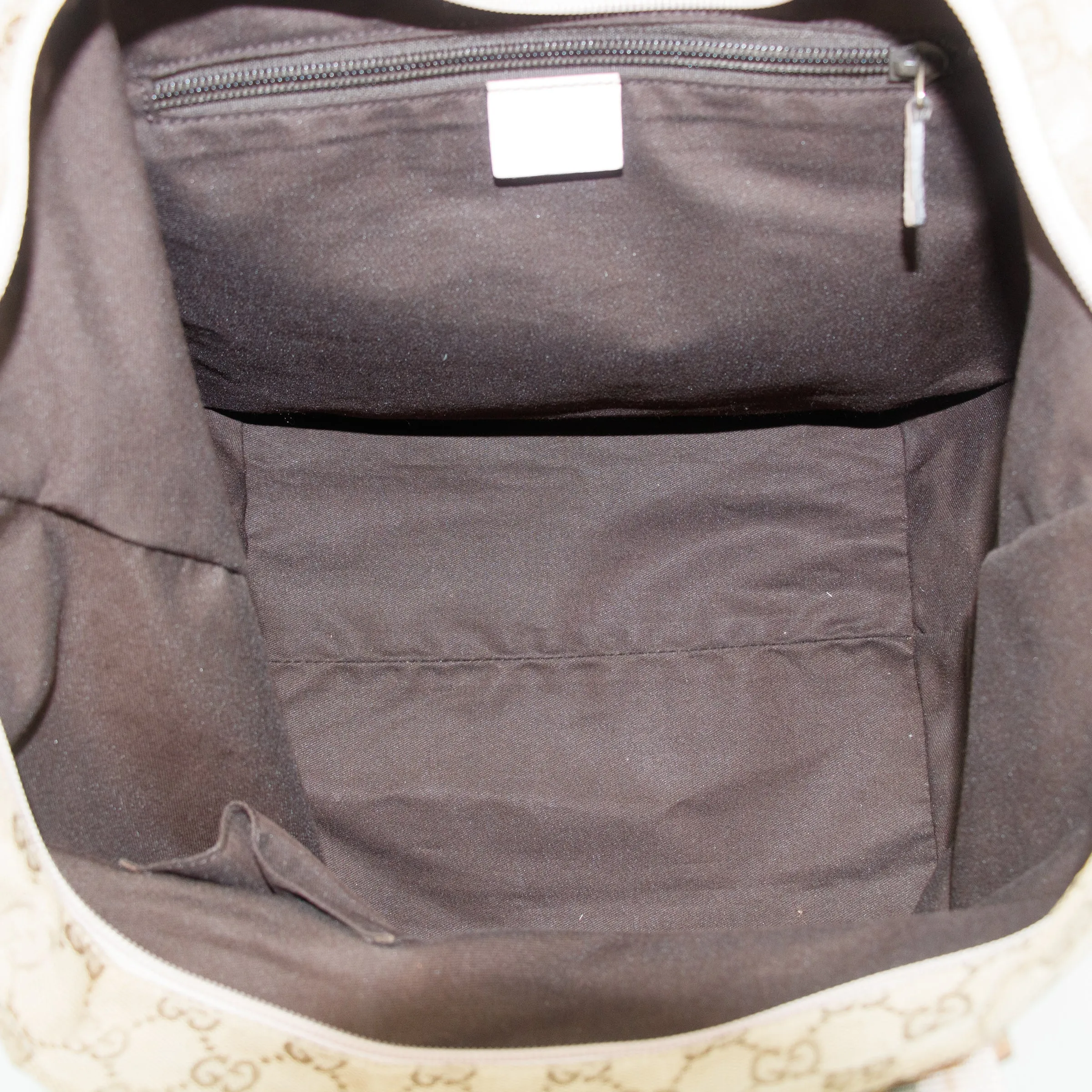 Gucci GG Canvas Neutrals Tote Bag Pink Shoulder Strap #2844