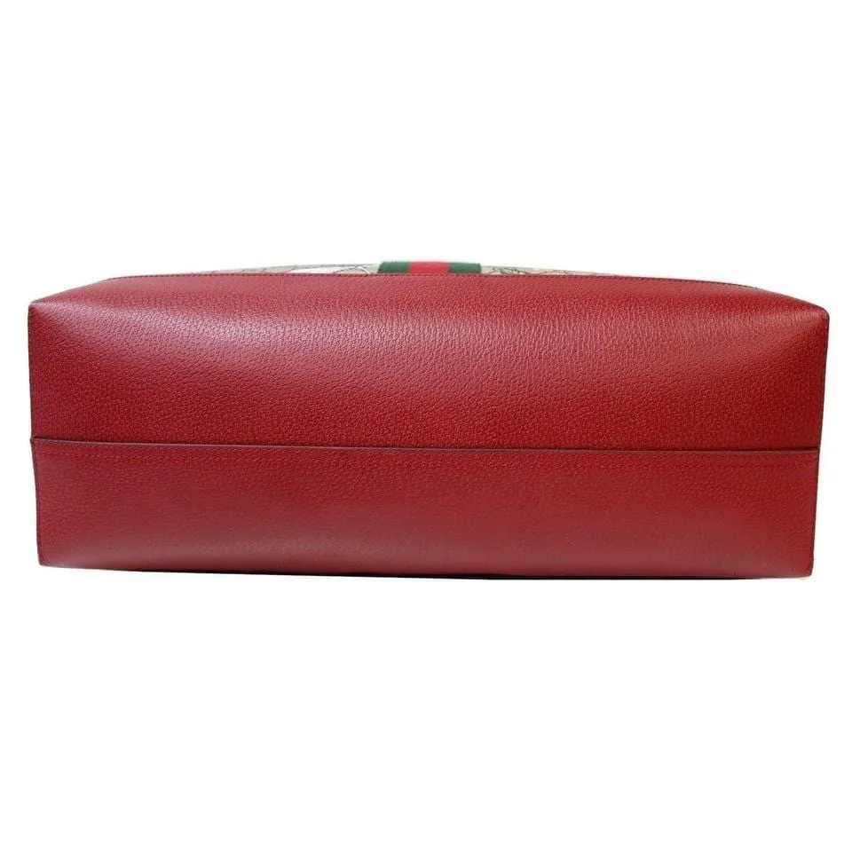 GUCCI Ophidia GG Flora Medium Tote Bag Red 547947