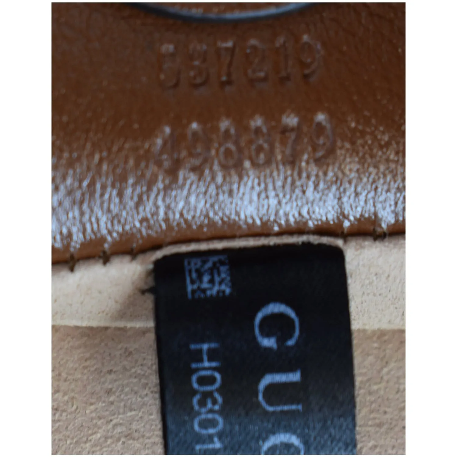GUCCI Rajah Large Leather Tote Shoulder Bag Brown 537219