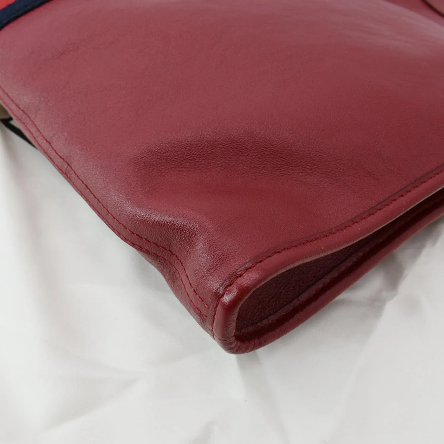 GUCCI Rajah Large Leather Tote Shoulder Bag Red 537219  - Hot Deals