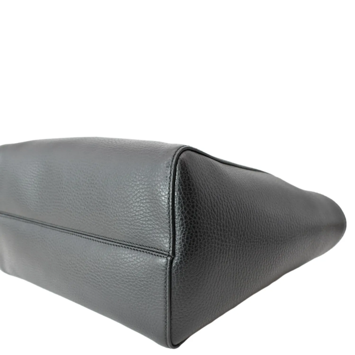 GUCCI Swing Mini Leather Tote Bag Black 354408