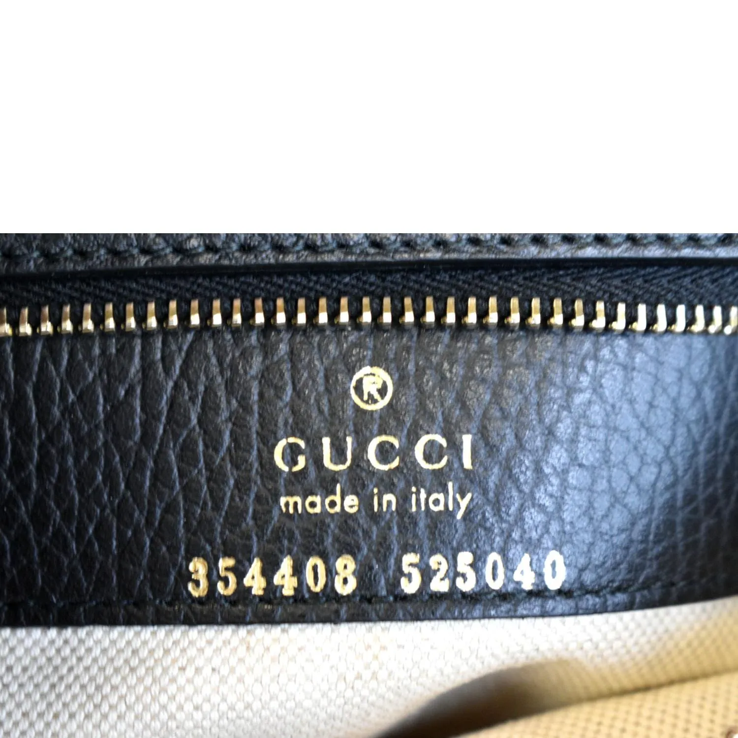 GUCCI Swing Mini Leather Tote Bag Black 354408