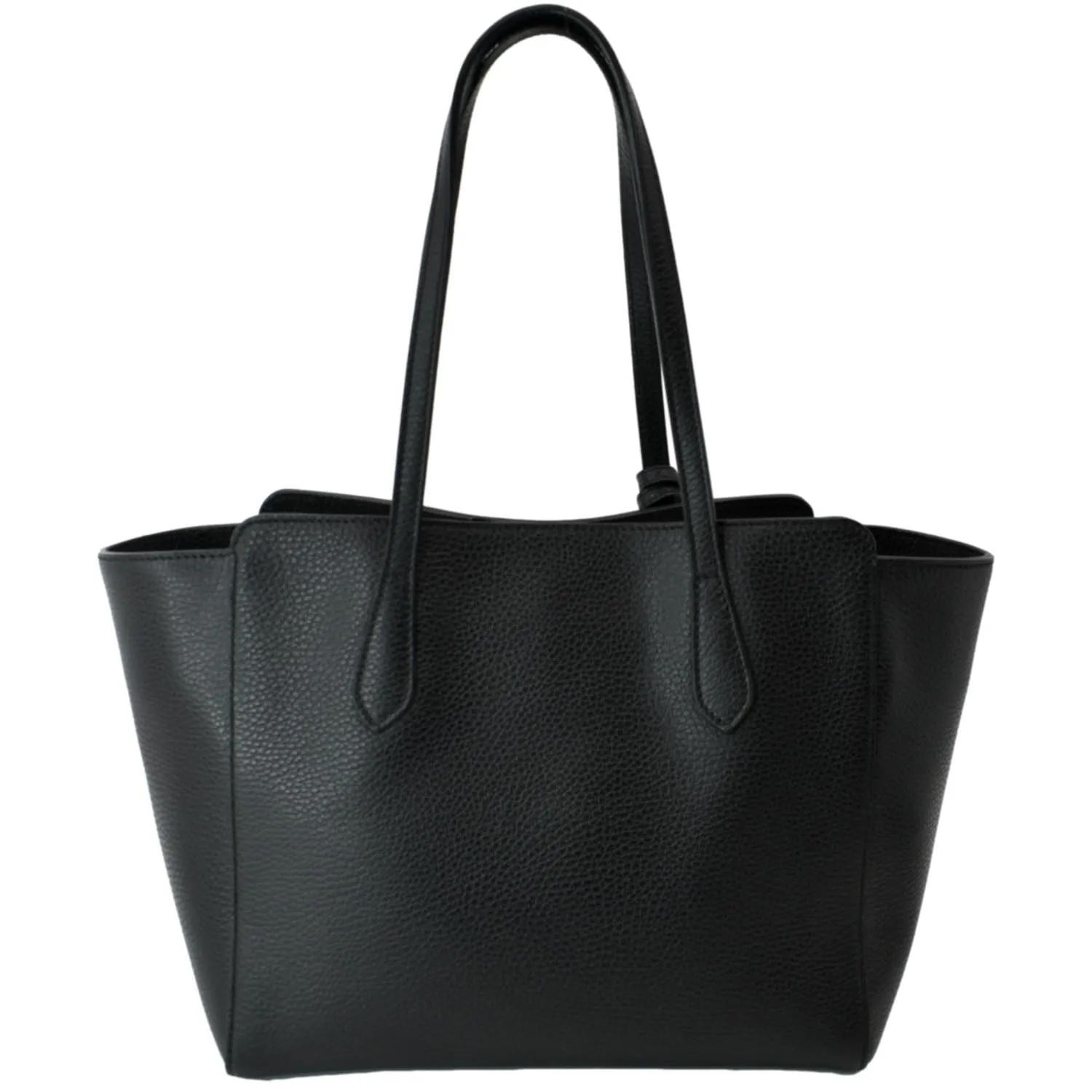 GUCCI Swing Mini Leather Tote Bag Black 354408