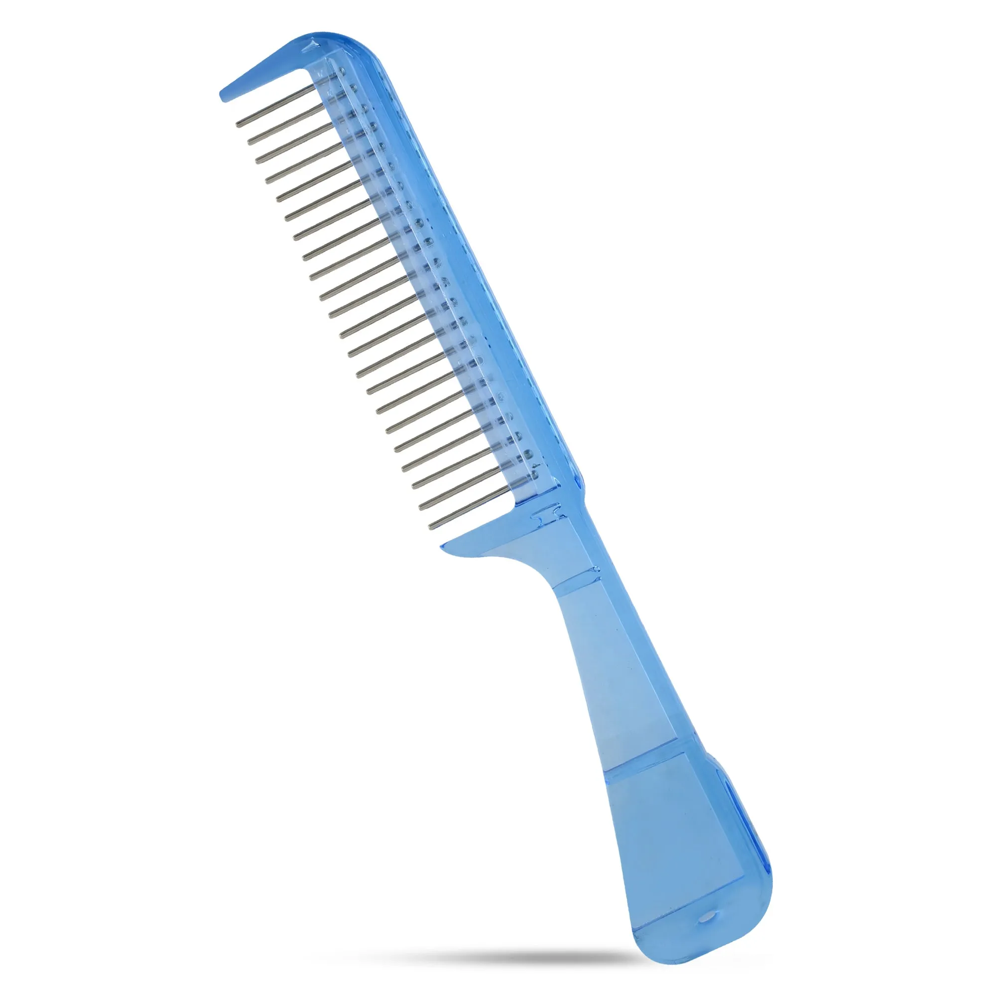 Handle Comb with Wide-Spaced Stainless-Steel Rotating Teeth  Best Seller!