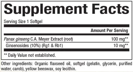 HERBAL FACTORS PANAX GINSENG, 60 SGEL