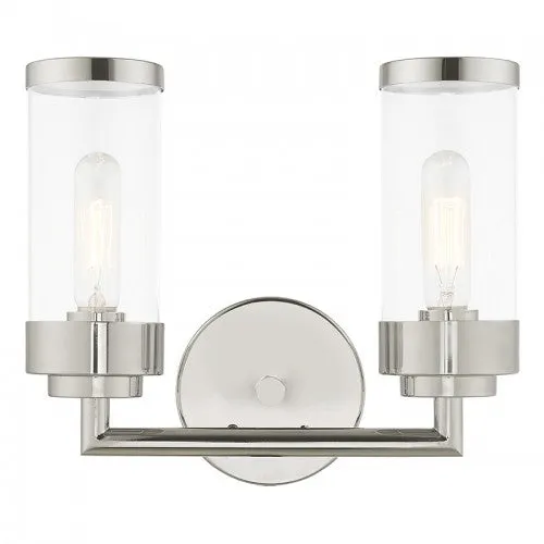 Hillcrest 2 Lt Polished Chrome Bath Vanity